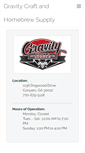 Mobile Screenshot of gravityhomebrew.com